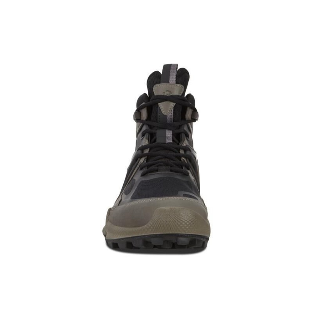 ECCO Mens Hiking Shoes Black/Grey - Biom C-Trail Mid Gtx - MCL-051836